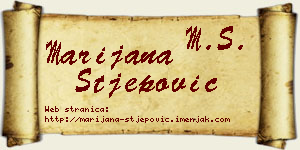 Marijana Stjepović vizit kartica